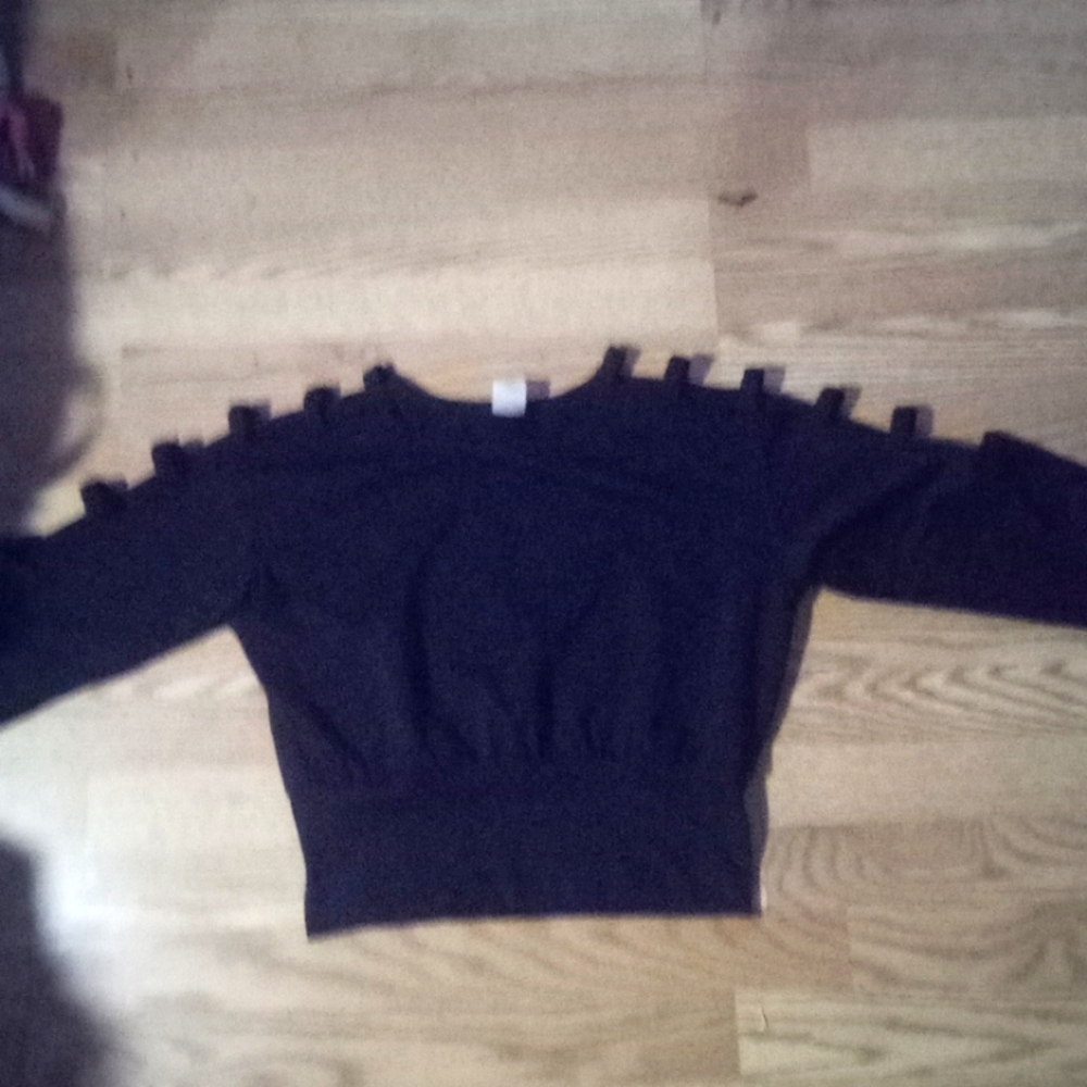 Crop top sweater cute for when it's chilly but you want to show your stomach